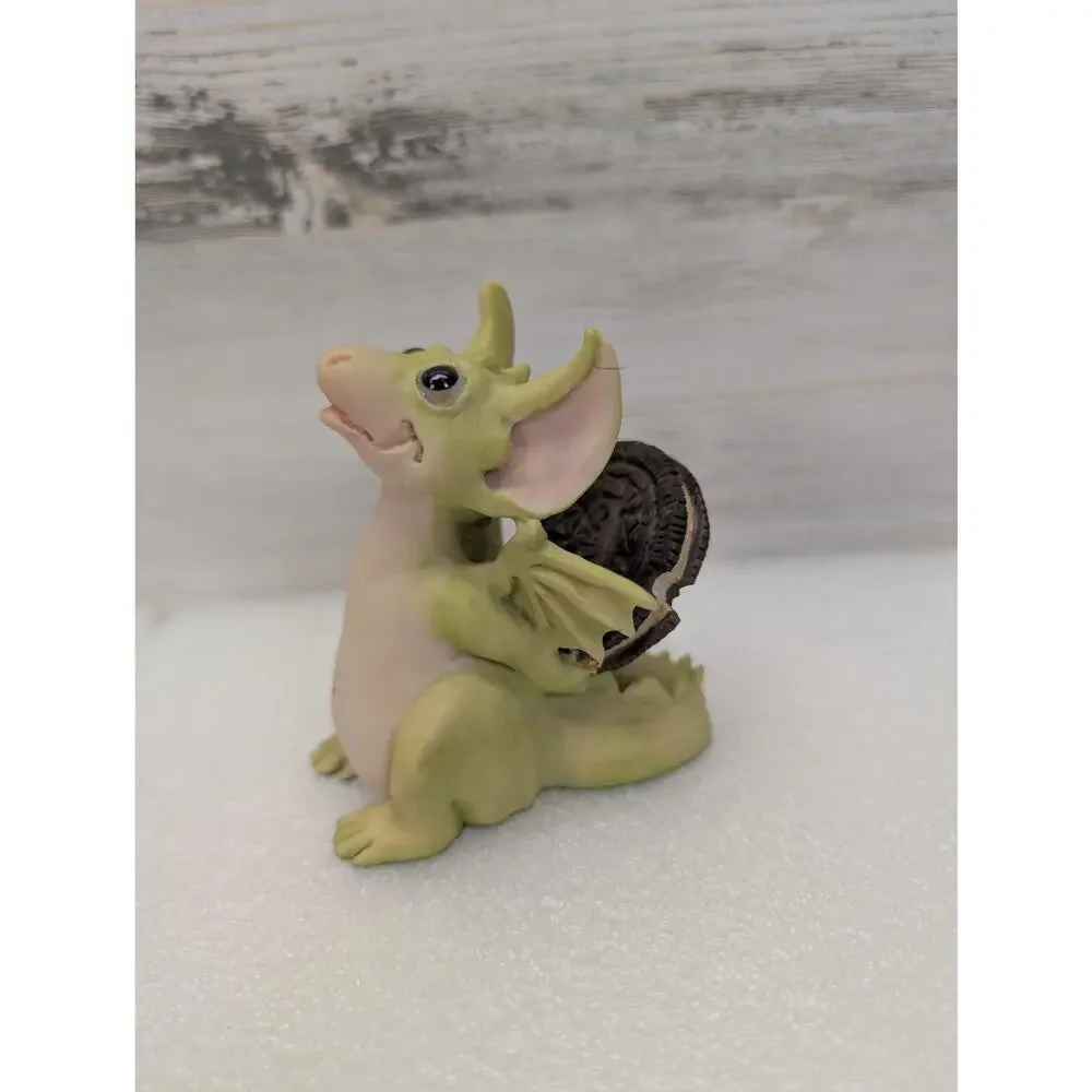 Real Musgrave Pocket Dragons Resin Figurine Cookie Treat Green Dragon Made in UK